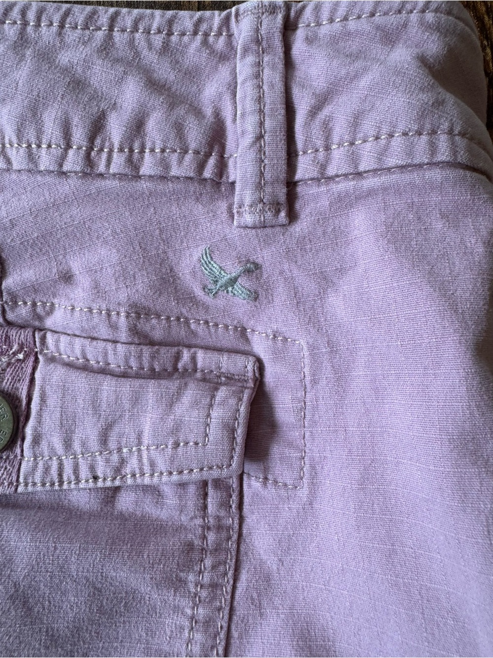 Eddie Bauer Women’s Cargo Shorts Size 8 Pink Garment Dyed Cotton Utility - Picture 6 of 7